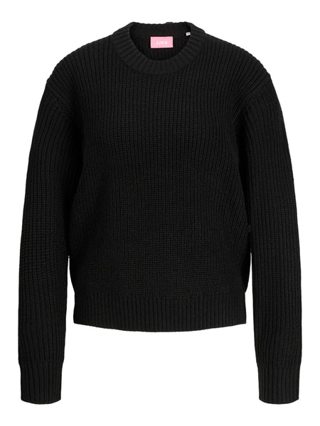 JJXX Crew Neck Knit Jumper in Black