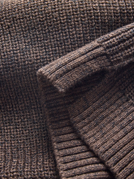 JJXX Crew Neck Knit Jumper in Chocolate Brown