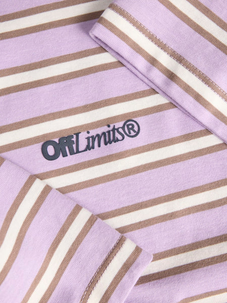 JJXX Striped "Off Limits" T-Shirt in Lilac