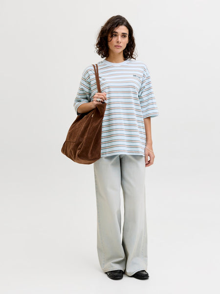 JJXX Striped "Off Limits" T-Shirt in Blue
