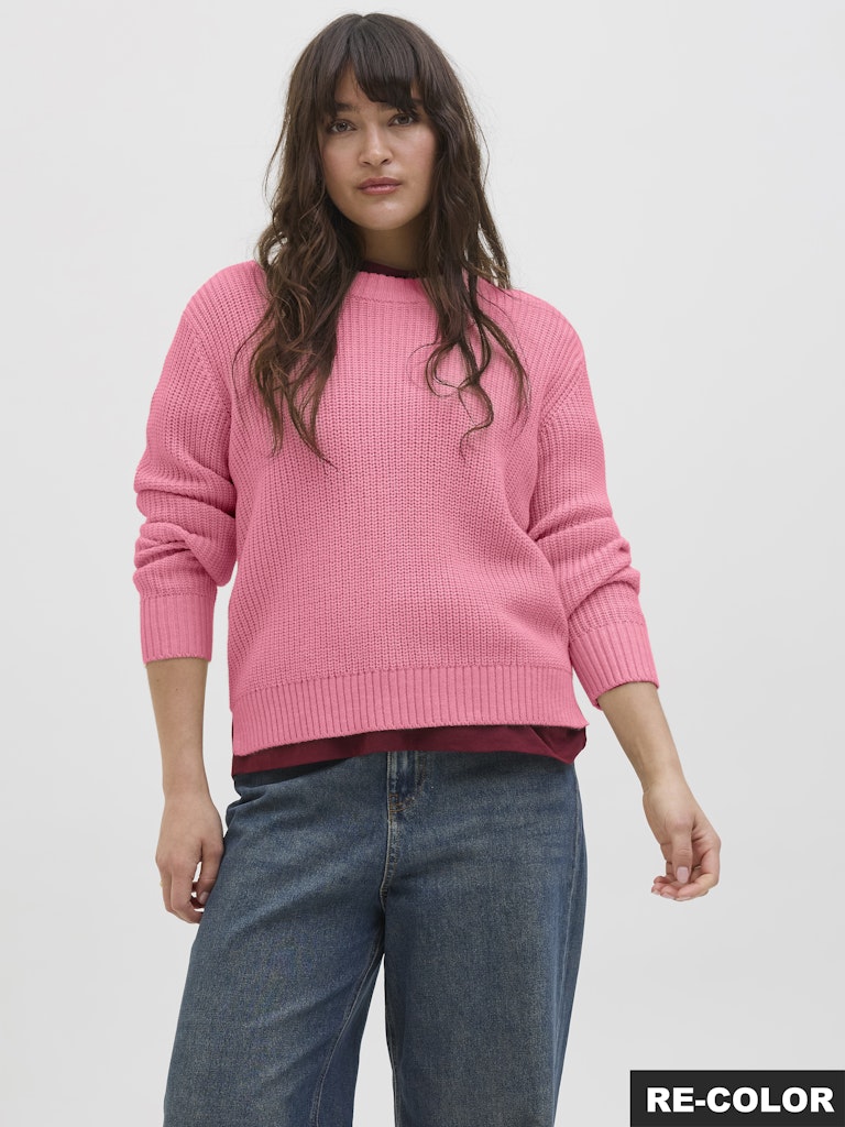 JJXX Crew Neck Knit Jumper in Pink