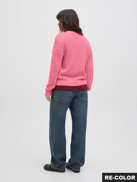 JJXX Crew Neck Knit Jumper in Pink