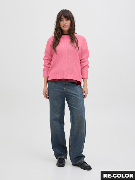 JJXX Crew Neck Knit Jumper in Pink