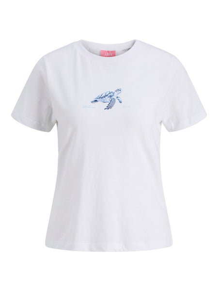 JJXX Turtle Print T-Shirt in White