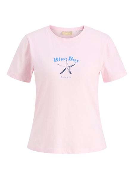 JJXX Starfish Print T-Shirt in Pink