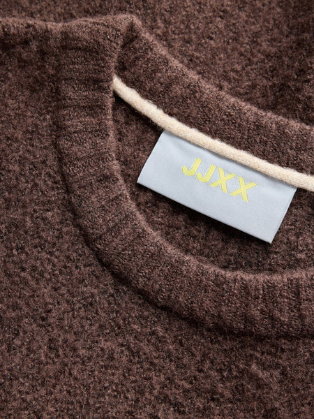 JJXX Crew Neck Knit Jumper in Brown