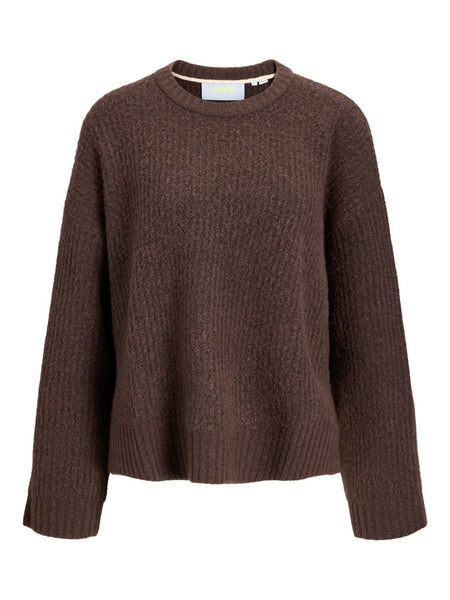JJXX Crew Neck Knit Jumper in Brown