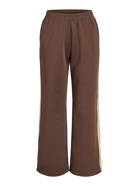 JJXX Side Stripe Wide Leg Joggers in Brown