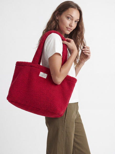 JJXX Teddy Tote Bag in Red