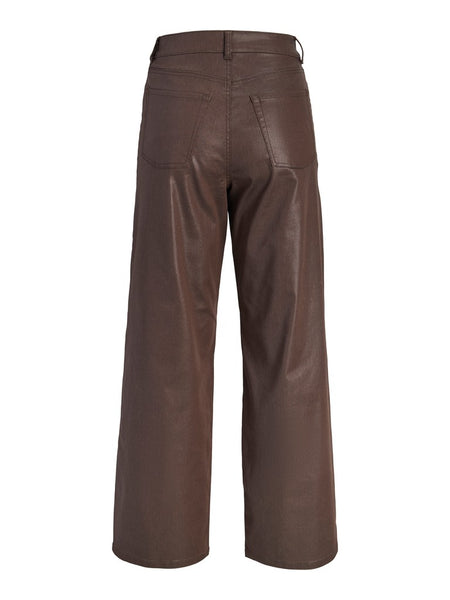 JJXX Wide Leg Coated Jeans in Brown