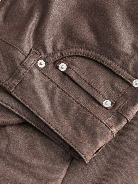 JJXX Wide Leg Coated Jeans in Brown