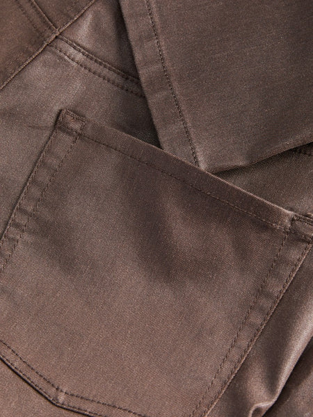 JJXX Wide Leg Coated Jeans in Brown