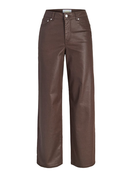 JJXX Wide Leg Coated Jeans in Brown