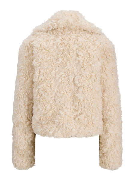 JJXX Short Fur Jacket in Cream