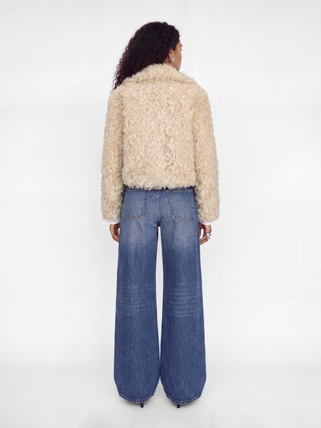 JJXX Short Fur Jacket in Cream
