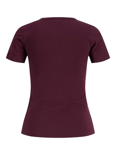 JJXX Plain T-Shirt in Burgundy