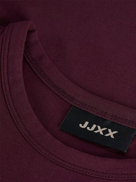 JJXX Plain T-Shirt in Burgundy