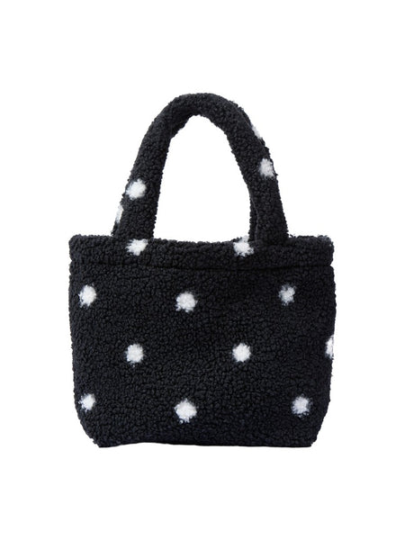 JJXX Polka-Dot Teddy Mini Bag in Black