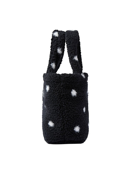 JJXX Polka-Dot Teddy Mini Bag in Black