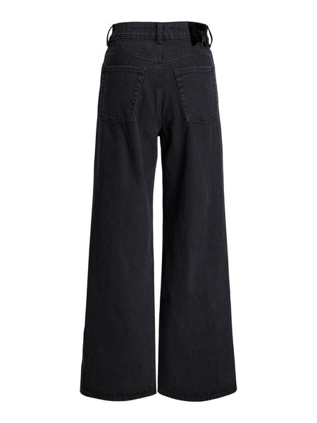 JJXX Wide Leg Rhinestone Jeans in Black