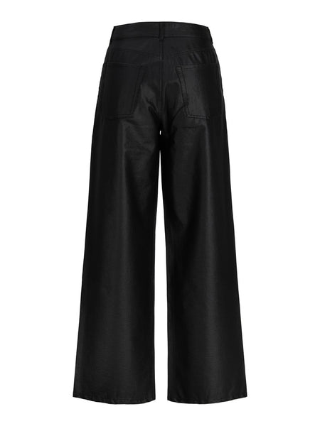 JJXX Wide Leg Coated Jeans in Black