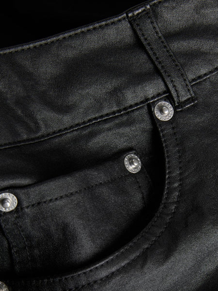 JJXX Wide Leg Coated Jeans in Black
