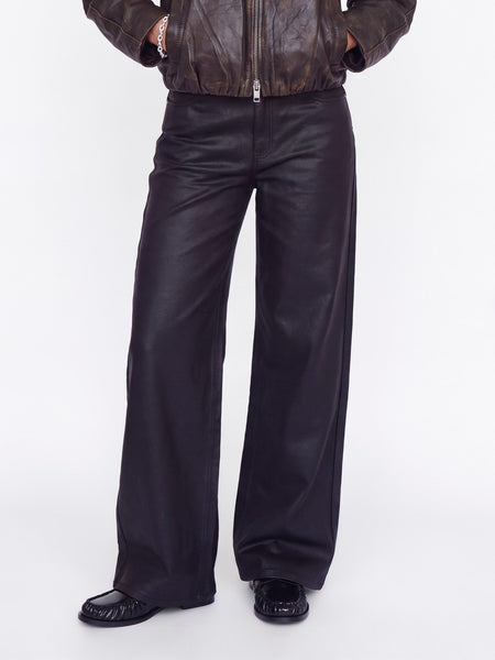 JJXX Wide Leg Coated Jeans in Black