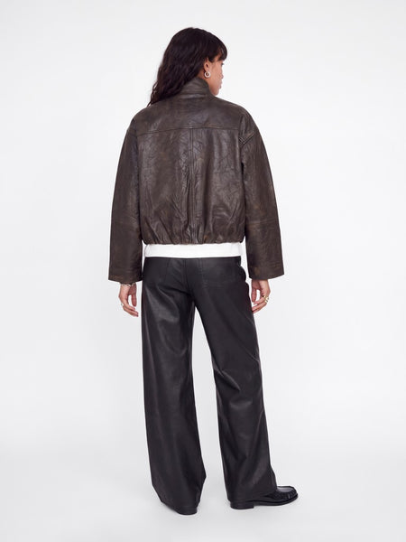 JJXX Wide Leg Coated Jeans in Black