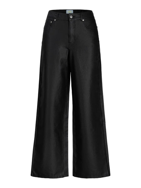 JJXX Wide Leg Coated Jeans in Black
