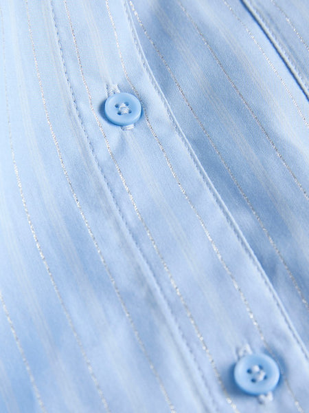JJXX Striped Lurex Shirt in Blue