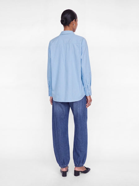 JJXX Striped Lurex Shirt in Blue