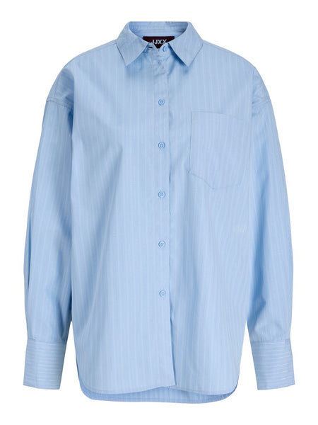 JJXX Striped Lurex Shirt in Blue
