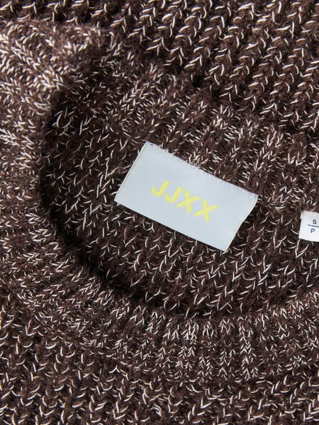 JJXX Loose Fit Crew Neck Knit Jumper in Brown