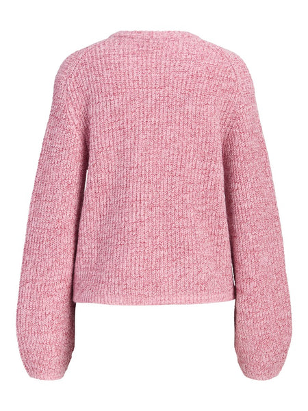 JJXX Loose Fit Crew Neck Knit Jumper in Pink