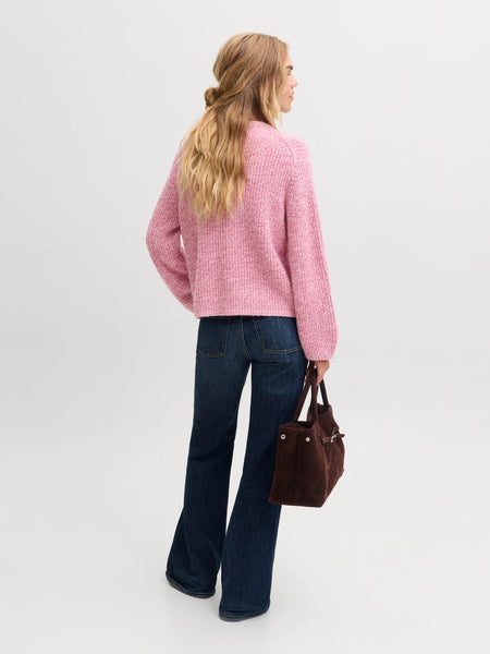 JJXX Loose Fit Crew Neck Knit Jumper in Pink