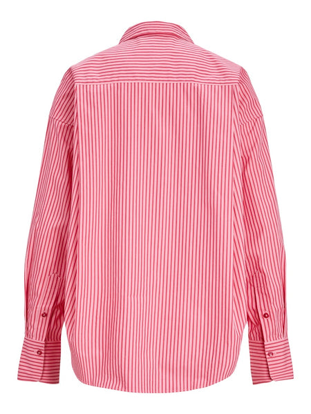 JJXX Striped Poplin Shirt in Pink