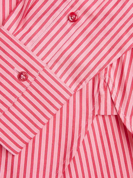 JJXX Striped Poplin Shirt in Pink