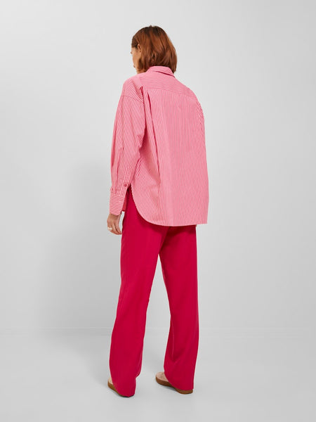 JJXX Striped Poplin Shirt in Pink
