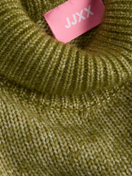 JJXX Roll Neck Knit Jumper in Green