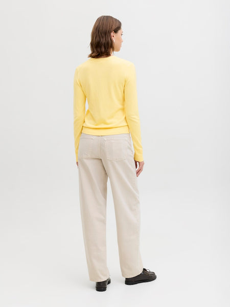 JJXX Long Sleeve Crew Neck Top in Yellow