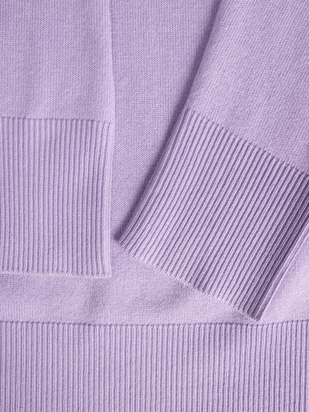 JJXX Long Sleeve Crew Neck Knit Top in Lilac