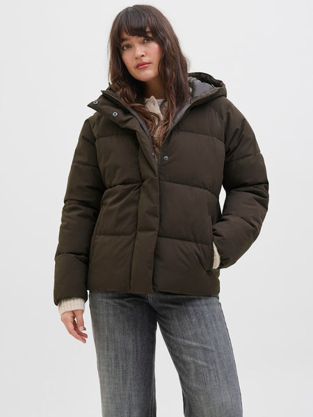 JJXX Puffer Jacket in Brown