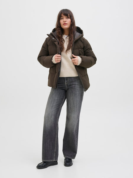 JJXX Puffer Jacket in Brown