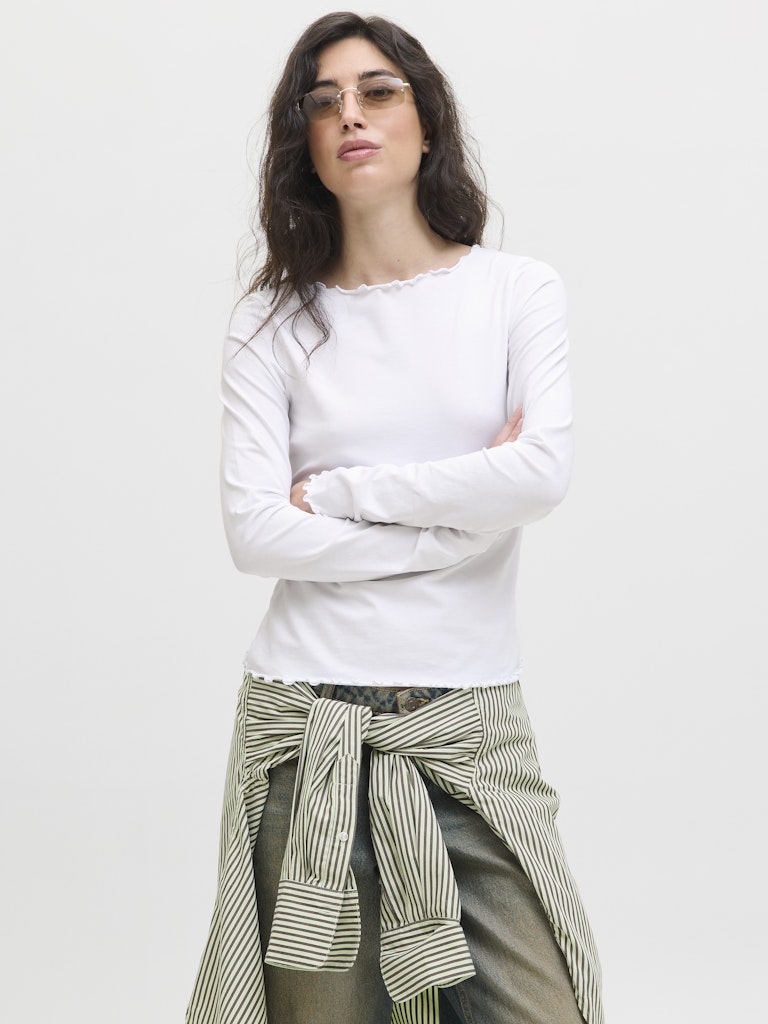 JJXX Long Sleeve Top in White