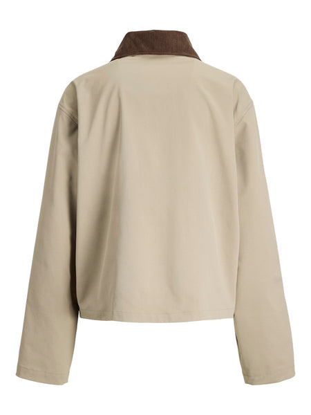 JJXX Cord Collar Jacket in Beige