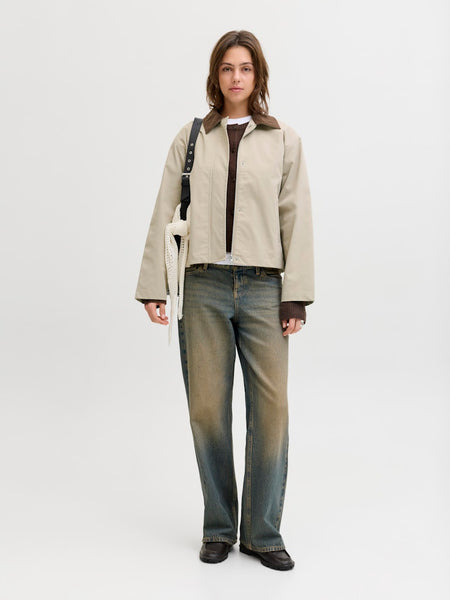 JJXX Cord Collar Jacket in Beige