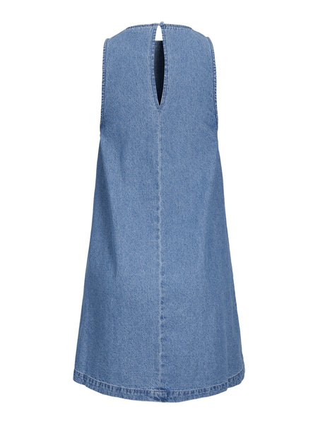 JJXX Sleeveless Short Denim Dress in Medium Blue