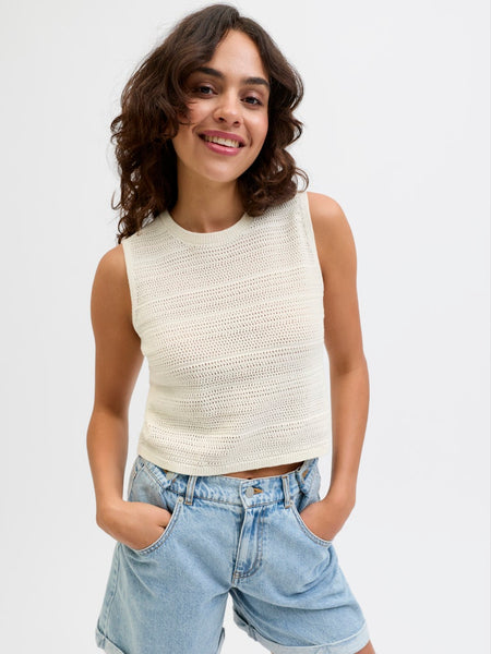 JJXX Knit Vest in Cream