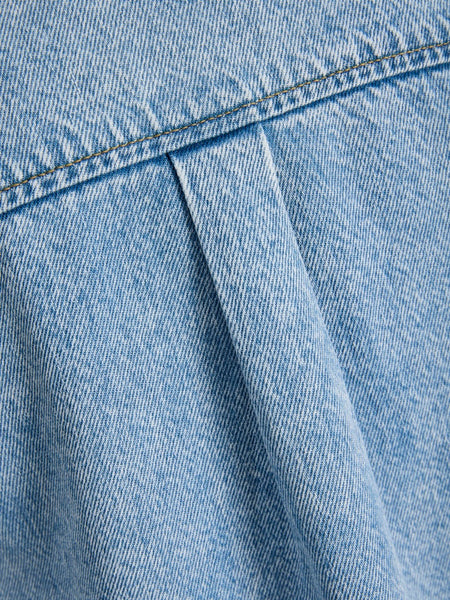 JJXX Short Sleeve Short Denim Dress in Light Blue