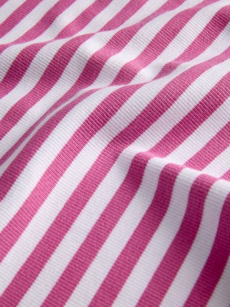 JJXX Striped Crop Rib Tank Top in Pink